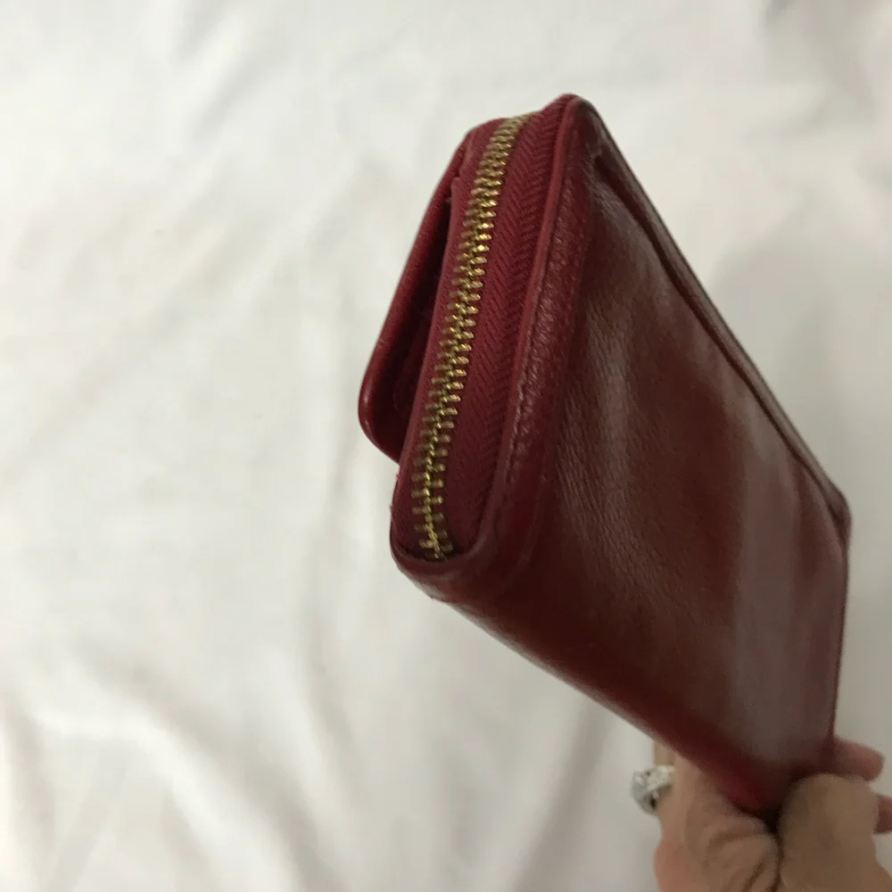 Tory Burch Merlot Deep Red Continental Wallet EUC